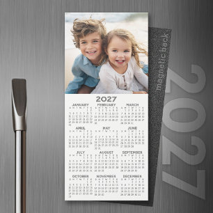Calendrier 2027 avec photo Magnet minimaliste mode