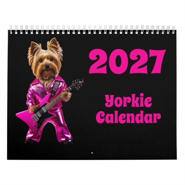 Calendrier 2027 de chien Yorkie (Protection)