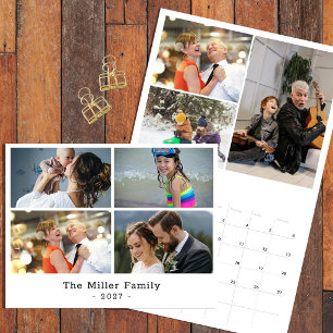 Calendrier 2027 de collage de photos de famille pe
