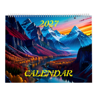 Calendrier 2027 Incroyable Beauté Éclat Paysages Deux