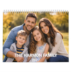 Calendrier 2027 Moderne Créez Votre Propre Photo de Famille P