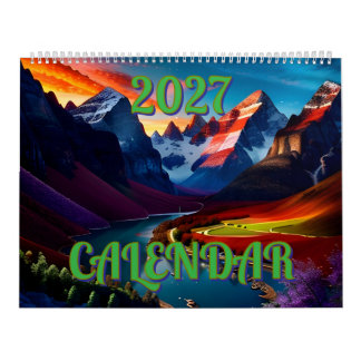 Calendrier 2027 paysages incroyables de beauté et de splendeu