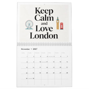 calendrier 2027 sur le thème de Londres