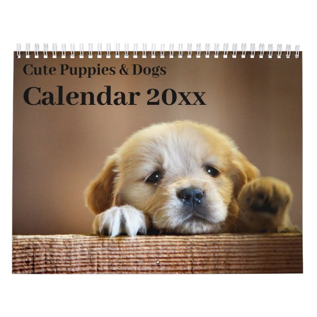 Calendrier 20xx - Chiens et chiots mignons (Protection)