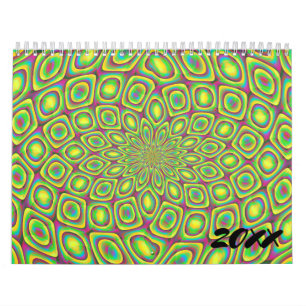 Calendrier 20xx Trippy Colorful Abstrait Geometry Art