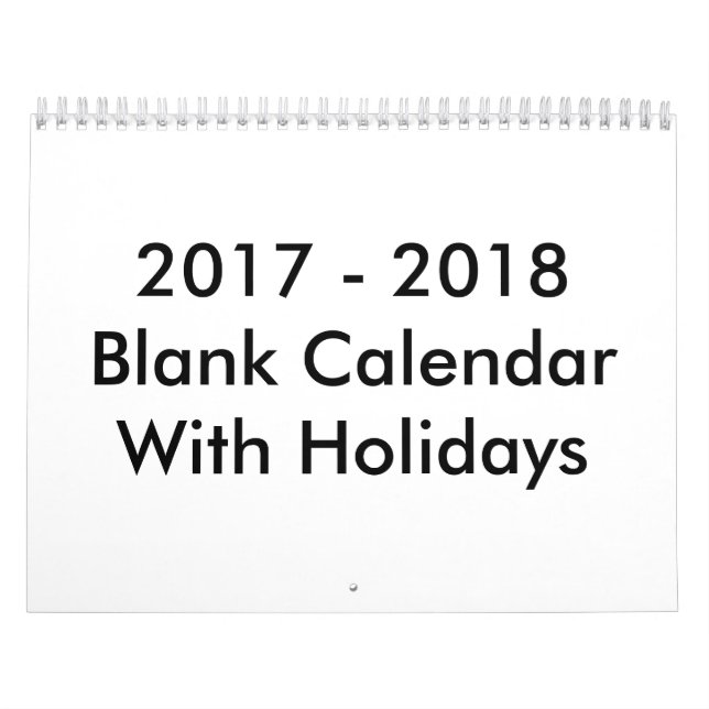 Calendrier 24 Mois Blanc 2017 - 2018 Avec Vacances (Protection)