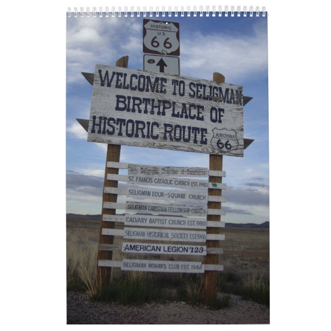 Calendrier 24 mois sur la route 66, commence quand vous l'ach (Protection)