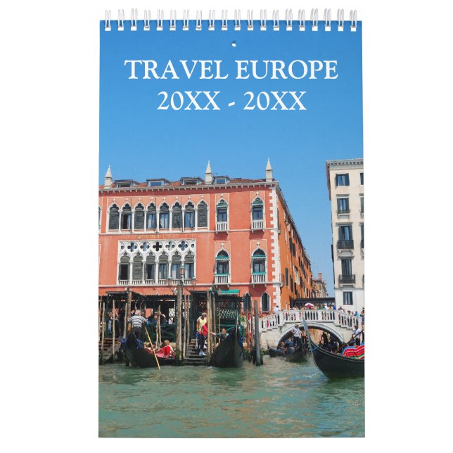 Calendrier 24 mois Travel Europe (Protection)