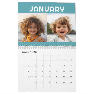 Calendrier 2 Photos Par Mois Art Abstrait Organique Moderne