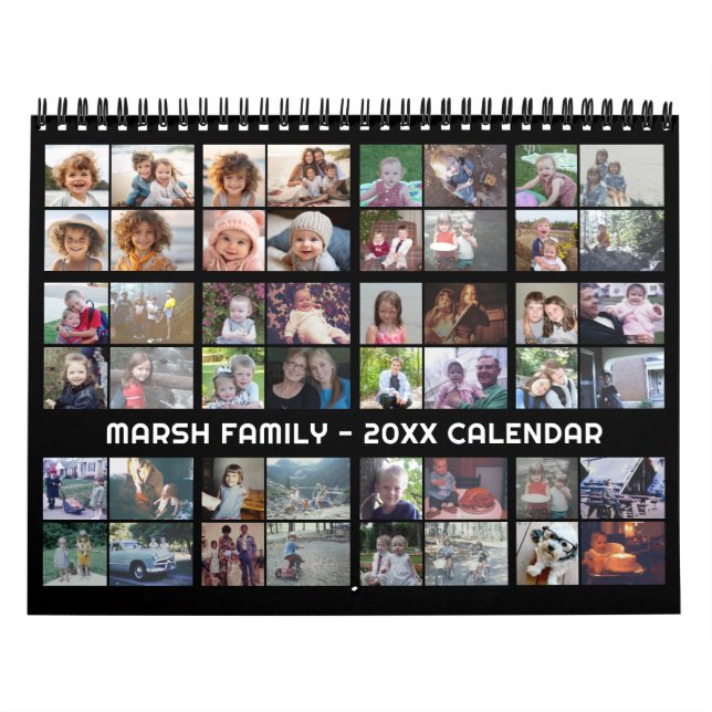 Calendrier 48 Photo - Simple moderne Famille Photo personnali (Protection)