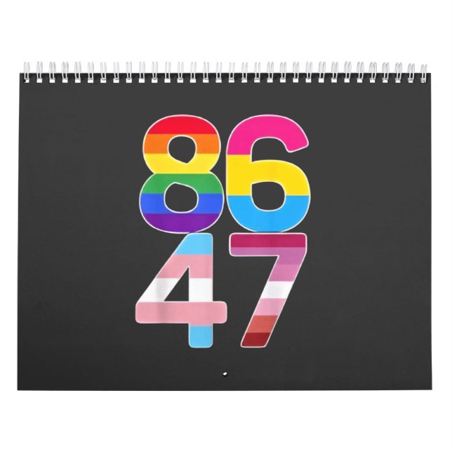 Calendrier 86 47 Anti Trump Funny LGBTQ Pride Mois Cadeau (Protection)