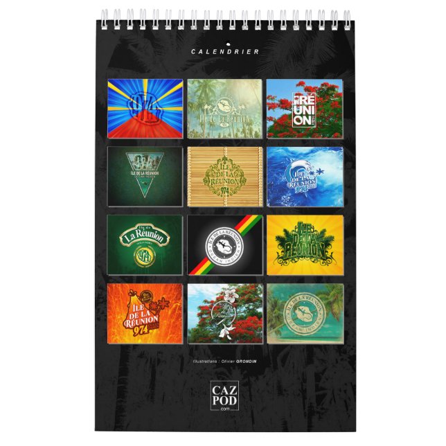 Calendrier 974 Ile de la Réunion (Dos)