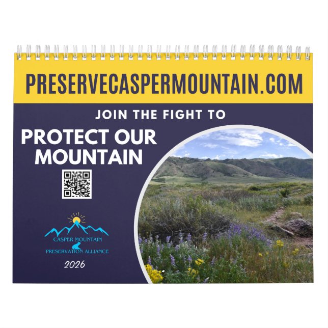 Calendrier A Year at the Foot of Casper Mountain Calendar (Protection)