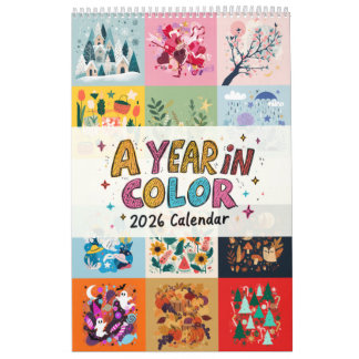 Calendrier A Year in Color 2026 Wall