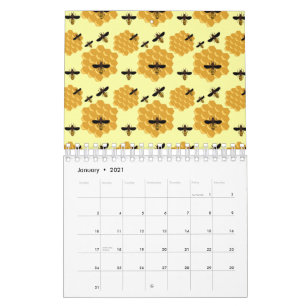 Calendrier Abeilles à Miel en Rucher Amoureux d'Insectes Jaun