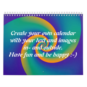 Calendrier Abstrait Arrière - plan Spirales soft V + votre te