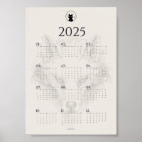 Calendrier Affiche Esquisse Loup 2025 | "Dies Irae