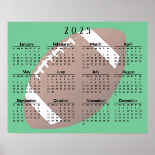 Calendrier Affiche Football 2025
