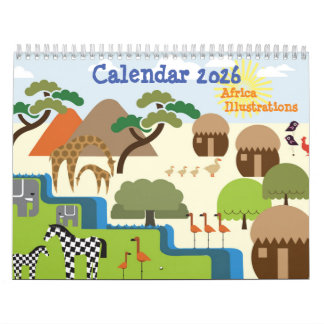 Calendrier Africa Illustrations Calendar