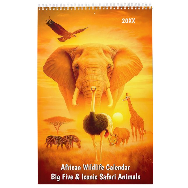 Calendrier African Wildlife Calendar – Big Five & Iconic (Protection)