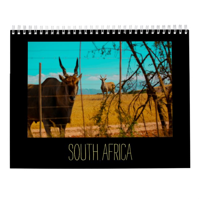 Calendrier Afrique du Sud ZA Animaux sauvages domestique (Dos)