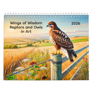 Calendrier Ailes de la sagesse 2026 – Rapaces et hiboux dans