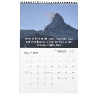 Calendrier Ajouter un logo d'entreprise Bible Écriture Origin