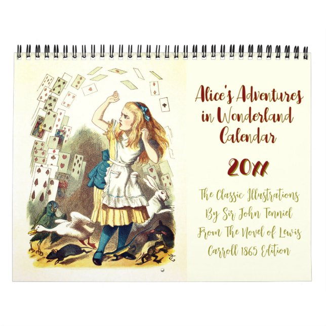Calendrier Alice au pays des merveilles classiques Illustrati (Protection)