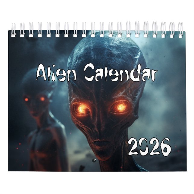 Calendrier Alien 2025 OVNI (Protection)
