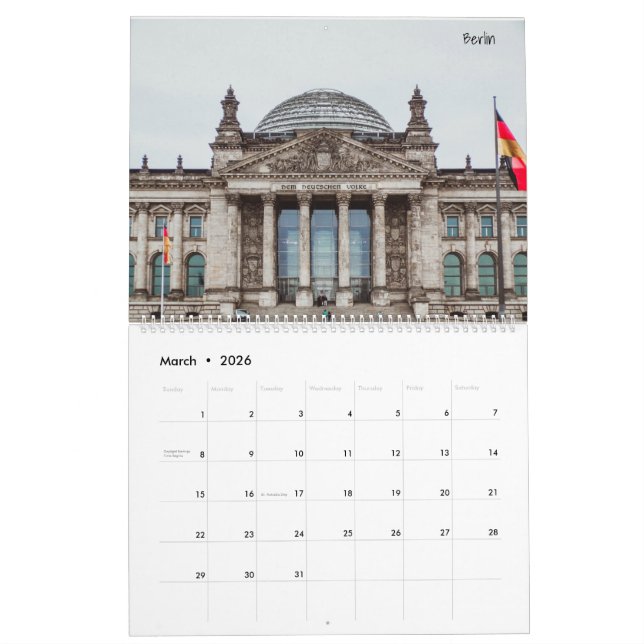 Calendrier Allemagne en images Deux pages grand calendrier, b (Mar 2026)