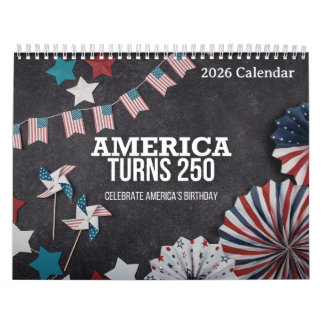 Calendrier America Turns 250 2026 Semiquincentennial Calendar