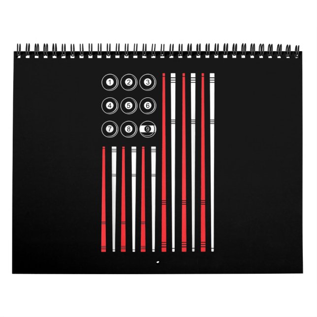 Calendrier American Flag Billiards Shooting Pool (Protection)