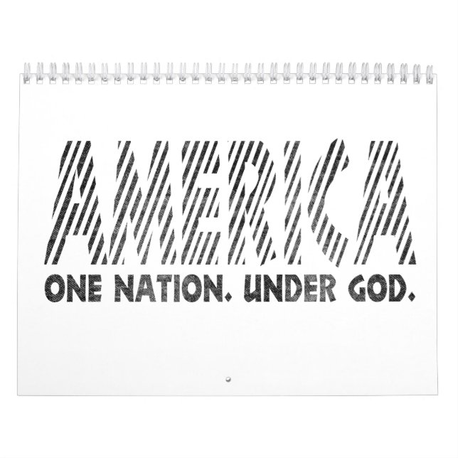 Calendrier amérique, une nation sous dieu, t-shirt américain (Protection)