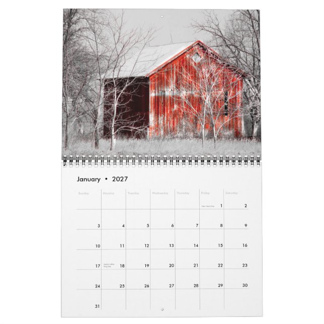 Calendrier AMISH de PAYS (Jan 2027)