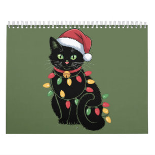 Calendrier Amoureux de chat noir Kit de Noël Chaton Cadeau de