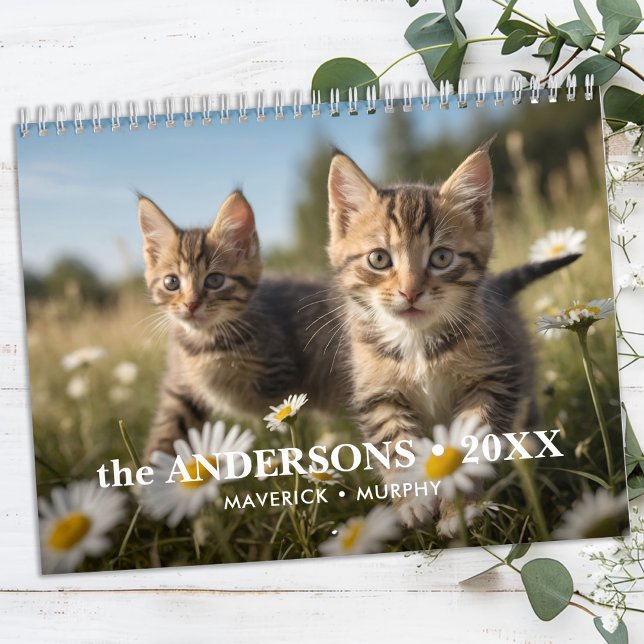 Calendrier Amoureux de les chats personnalisés Famille Person (Créateur téléchargé)