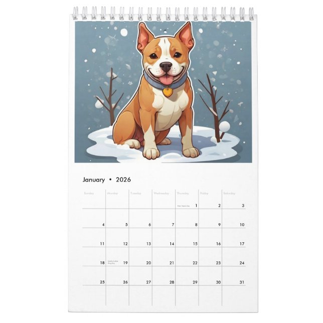 Calendrier AmStaff Adventures (Jan 2026)