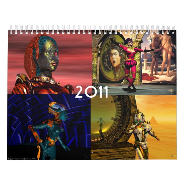 Calendrier ANDROIDES, CYBORGS DE HYPERION WORLD 2017 Sci-Fi (Protection)