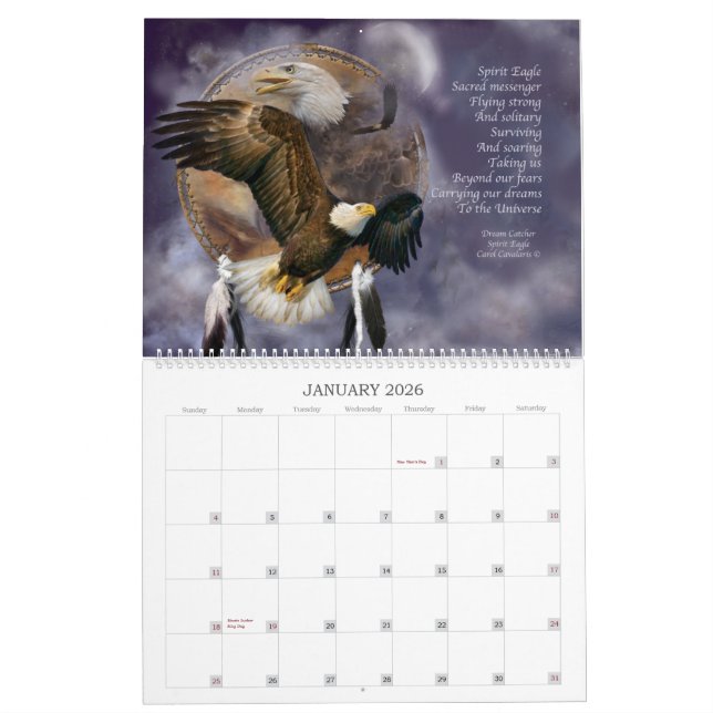 Calendrier animal 2015 d'art d'esprit rêveur de (Jan 2026)