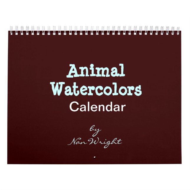Calendrier Animal Watercolor Calendar (Protection)