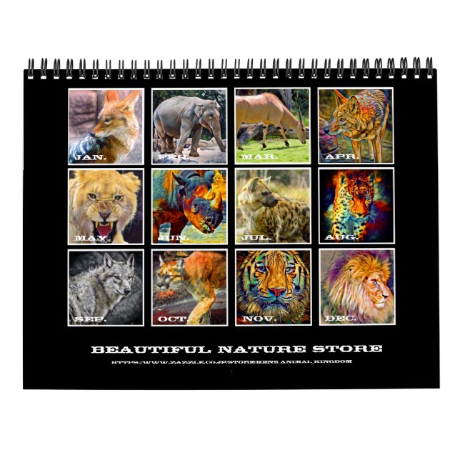 Calendrier Animals Art Calendar (Type-C) (Dos)