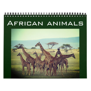 Calendrier animaux africains 2025