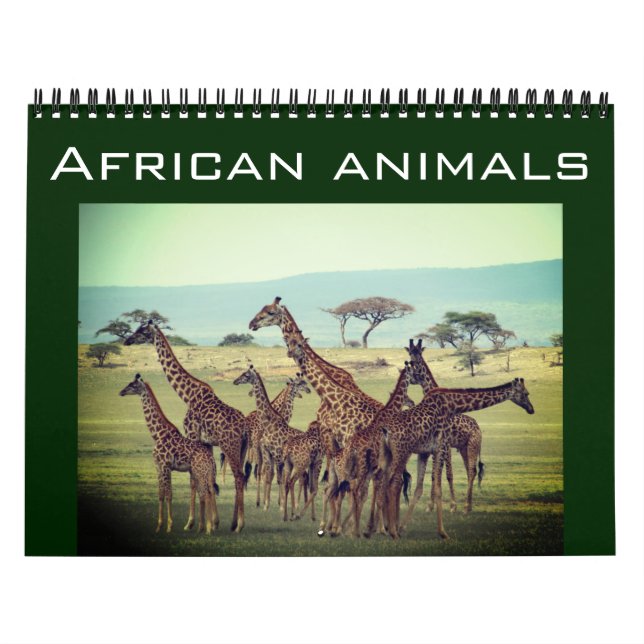 Calendrier animaux africains 2025 (Protection)