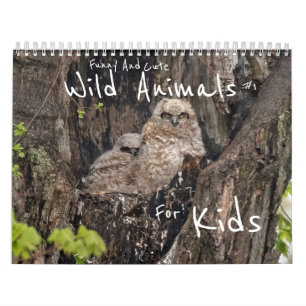 Calendrier Animaux Sauvages Amusants Et Mignons Pour Enfants