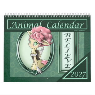 Calendrier Anime Animal 2027 Affirmations