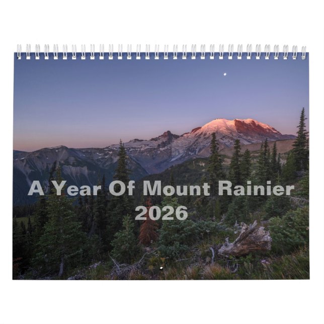 Calendrier Année De Mount Rainier 2026 Wall Calendar (Protection)