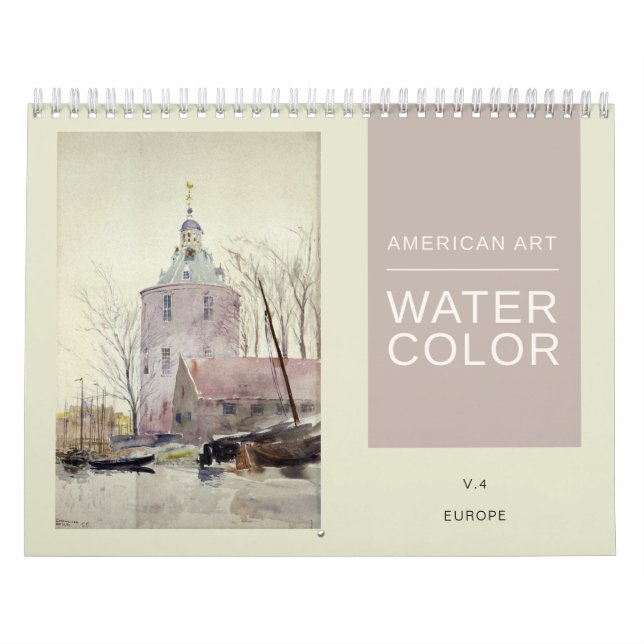 Calendrier Aquarelle américaine Peintures européennes (Protection)