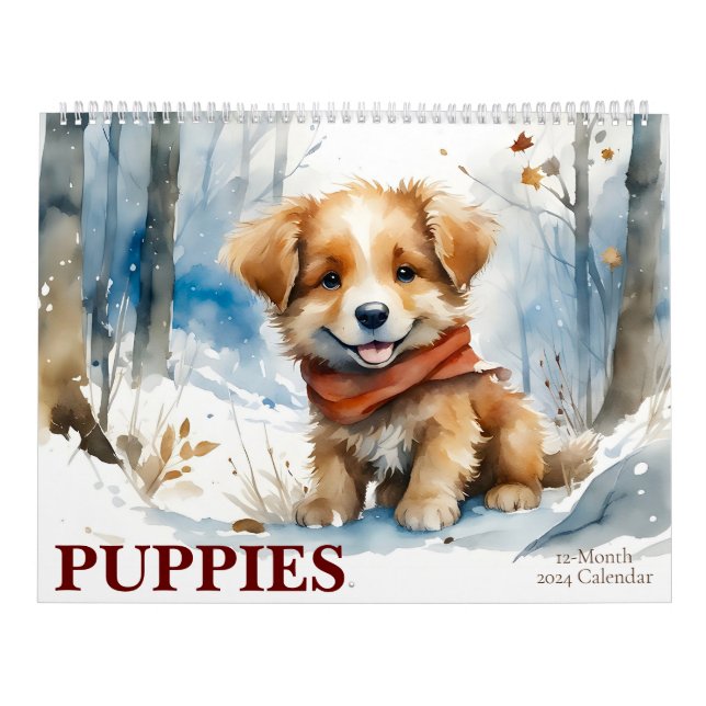 Calendrier Aquarelle de marionnettes mignonnes Art 12-Mois Ca (Protection)
