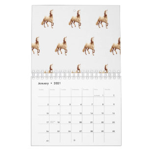 Calendrier Aquarelle équestre Poney gallois et Cob Horse