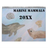 Aquarelle Océan Mammifères marins
